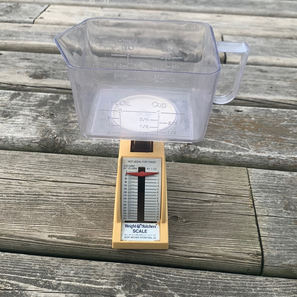 Vintage Weight Watchers Official Food Measurement Scale with Measuring Cup